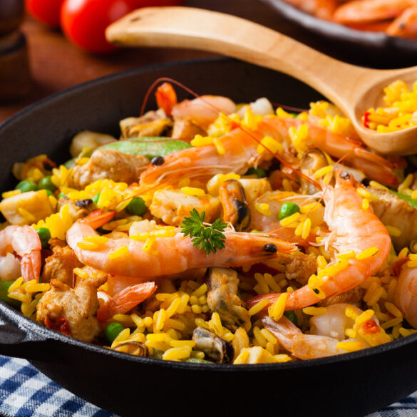 Chicken and Seafood Paella Recipe - Sam Bacchus McLeod